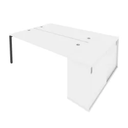 Рабочая станция с опорным шкафом-купе Metal System Б.РС-СШК-1.5 Белый/Антрацит