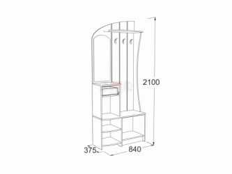 Прихожая Анкор темный/Анкор светлый