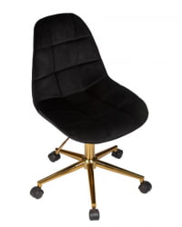 Офисное кресло для персонала DOBRIN MONTY GOLD (черный велюр (MJ9-101)) 2 шт