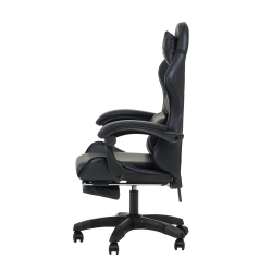 Геймерское кресло 1206 KINGQUEEN цвет черный с массажем 1206-black-mass