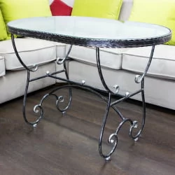 Маленький обеденный стол Ривьера овальный 1100ммx750мм h750мм