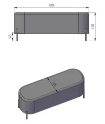 Пуф большой Gawaii (ПБ) Тем серый