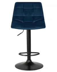 Стул барный DOBRIN TAILOR BLACK (синий велюр (MJ9-117)) 2 шт