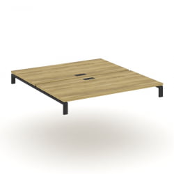 Двойной стол надставка на две опорные тумбы CONCEPT CN.DSN-007 Дуб Винченцо Черный