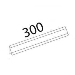 Плинтус с заглушками ПЛ 121.300 Мрамор кремовый