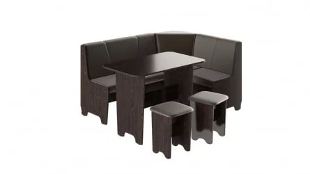 Кухонный уголок Техас Исп.1 Венге/Экокожа коричневая