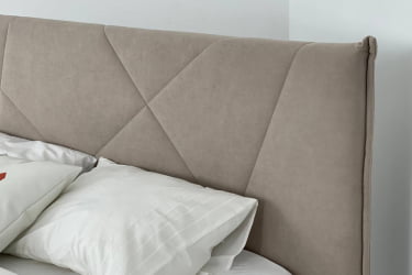 Кровать с мягким изголовьем Бест КМ0.9-15 КМ0.9-15 капучино (велюр)