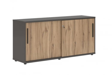 Шкаф с дверьми-купе EDIS ELC 1643 Дуб Денвер светлый Черный Мокко