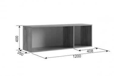 Антресоль Бери MPR-026 Дуб крафт золотой/белое дерево