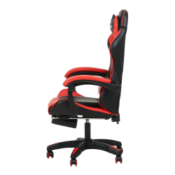 Кресло 1206 KINGQUEEN цвет черный/красный с массажем 1206-black-red-mass