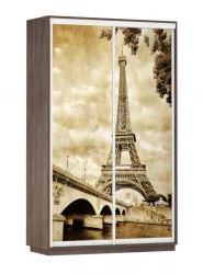 Шкаф-купе двухдверный Экспресс Дуо 1400х2400h Париж/Венге