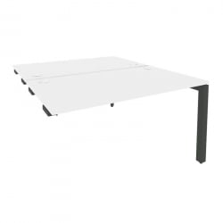Стол-приставка двойной на П-образном м/к к опорным элем. ONIX O.MP-D.SPR-3.8 Белый Бриллиант/Антрацит