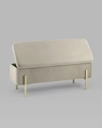 Банкетка Болейн gold велюр Бежевый