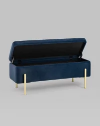 Банкетка Болейн gold велюр Синий