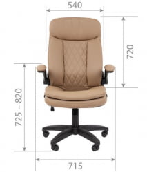 Кресло офисное CHAIRMAN 533 экокожа Серый