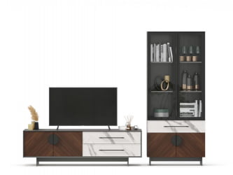 Набор мебели для гостиной Вилена №5 Серый/Орех/Монте белый