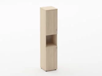 Шкаф высокий закрытый с нишей Glassy 6.19.11Л Орех