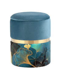 Пуф Кэрри с ящиком велюр Gingko без ножек