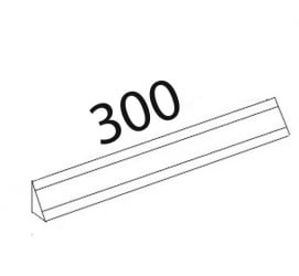 Плинтус с заглушками ПЛ 124.1.300 Паладина