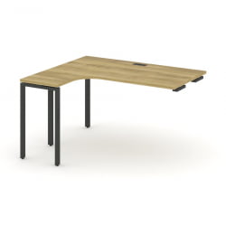 Стол-приставка к опорной тумбе/шкафу (левый) CONCEPT CN.OSAPR-006(L) Дуб Винченцо Черный