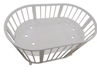 Детская кровать-манеж Merry Happy Mini матовая Белая