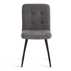 Стул обеденный Medeo флок , 47х56х89, серый/черный, 29