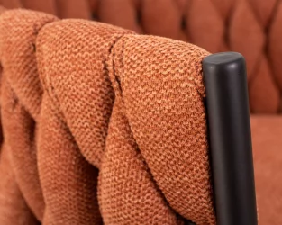 Стул барный DOBRIN LEON Оранжевая ткань LAR 275-27