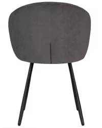 Стул обеденный DOBRIN NAOMI (ЭМАЛЬ ЧЕРНЫЙ МУАР велюр Catania Chocolate)