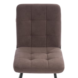 Стул обеденный Medeo велюр, коричневый, 6, 47х56х89