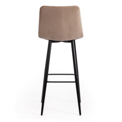Барный стул CHILLY (mod.7095б) ткань/металл, 53х44х104 см, высота до сиденья 76 см, бежевый barkhat 5/черный