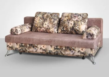 Серый диван Комфорт рогожка в1 вензель серый 282-1