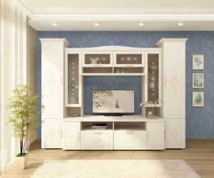 Полка навесная Венеция 32.26 Сосна Астрид Ваниль