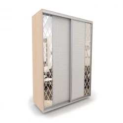 Бежевый шкаф-купе Акцент-Вера КР 1200х600  Дуб молочный