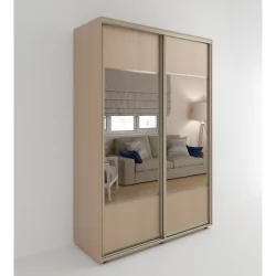 Шкаф-купе 2-х дверный Акцент-Дуэт Д 1600х600 Дуб молочный