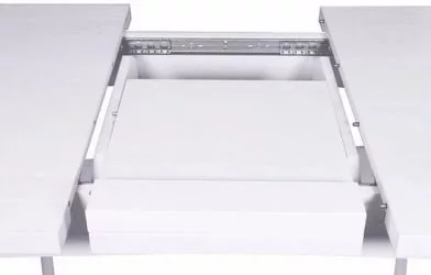 Стол раскладной Ялта с цилиндрическими опорами Белый Анкор светлый