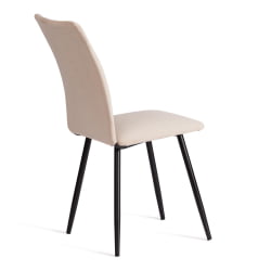 Металлический стул La Rousse NEW, велюр, бежевый/черный, 7, 45x55x93 см