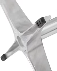 Кресло дизайнерское DOBRIN SWAN (серая ткань IF11, золотое основание)