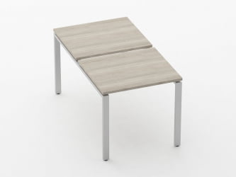 Письменный стол для двоих Deka П-обр. каркас 7.145.08 Дуб Сантана светлый