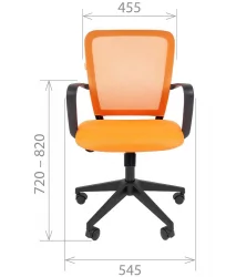 Кресло для оператора Chairman 698 black TW Оранжевое