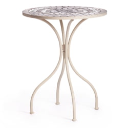 Стол для дачи Secret de Maison ROMEO (mod. PL08-7451RV) металл, 60*72см, белый/плитка калейдоскоп