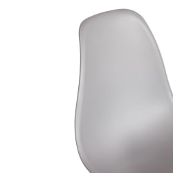 Дизайнерский стул CINDY (EAMES) (mod. 1801) дерево бук/металл/сиденье пластик, 45x51x82 см, Light grey (светло-серый)