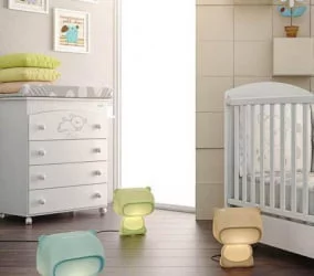 Детский комод Micuna Sweet Bear пеленальный B-970 white матрасик stars grey