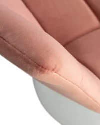 Стул барный DOBRIN TAILOR WHITE Пудрово-розовый велюр MJ9-32