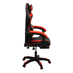 Кресло 088 цвет черный/красный с массажем 088-black-red-mass