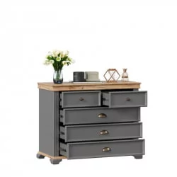 Комод с 5 ящиками Амели ЛД 642.370.000 Оникс серый