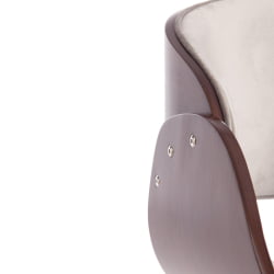 Стул LANDO (mod.8036) дерево / ткань, 59х53х75 см, орех/серый