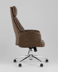 Кресло офисное ТопЧаирс Неома коричневый экокожа / TopChairs Neoma