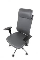Офисное кресло CHAIRMAN 500 ЛЮКС (LUX) ЭКО экокожа Серый