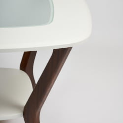 Стол квадратный GOODWIN МДФ/дерево, 65*65*50 см, белый