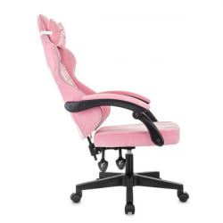 Кресло компьютерное BRABIX Shooter GM-123, 2 подушки, ткань, розовое/серое
